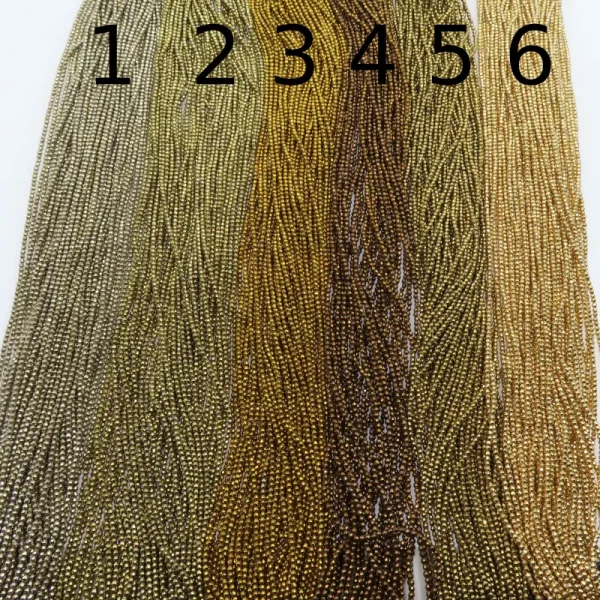 Hematyt kulka 2mm fasetowana - kolor złoty (sznur) (różne odcienie do wyboru)