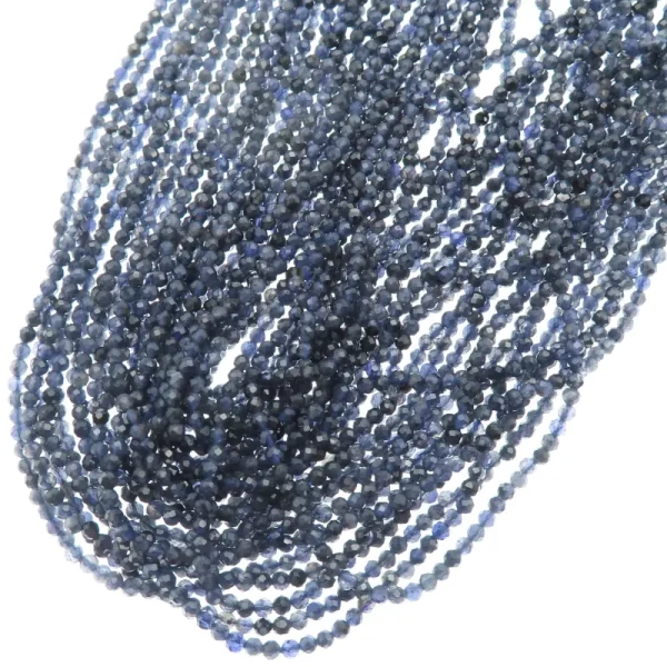 Iolit - fasetowane kulki 2,5 mm (sznur)