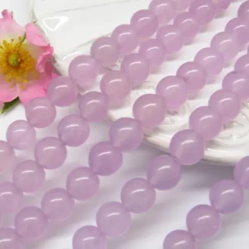 Jadeit fioletowy jasny kulki 10mm (sztuka lub sznur)