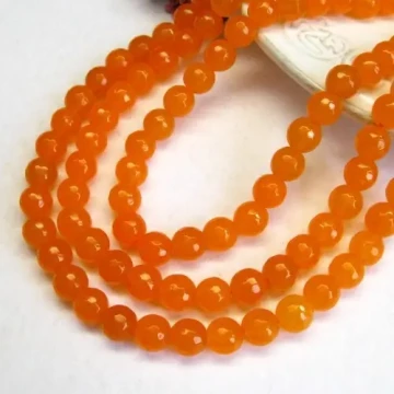 Jadeit pomarańczowy - kulka fasetowana 8mm 