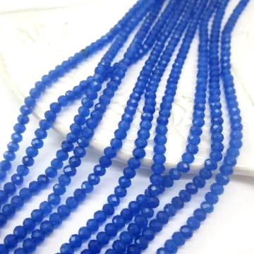 Jadeit niebieski fasetowana oponka 3x2 mm (sznurek)