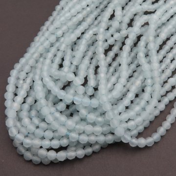 Jadeit niebieski fasetowany kulki 3 mm (sznur) różne odcienie