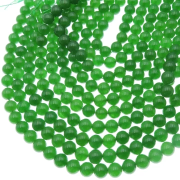 Jadeit zielony kulki 10 mm (sznur)
