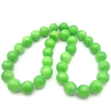 Jadeit zielony kulki 12 mm (sznur)