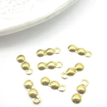 Kolor złoty - łapaczki metalowe 12x4mm (para)