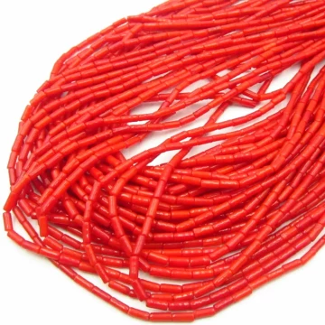 Koral czerwony tulejki 6x2 mm (sznur)