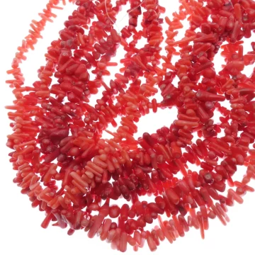 Koral jasny czerwony patyczki (sznur)