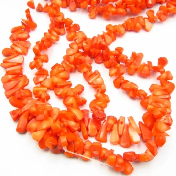 Koral pomarańczowy łzy nieregularne (sznur)