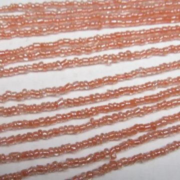 Koraliki szklane pomarańczowe 2x1,5-2mm (sznurek)
