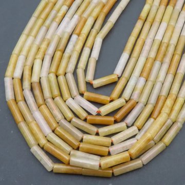 Kwarc Żółty rurki 13x4 mm (sznur)