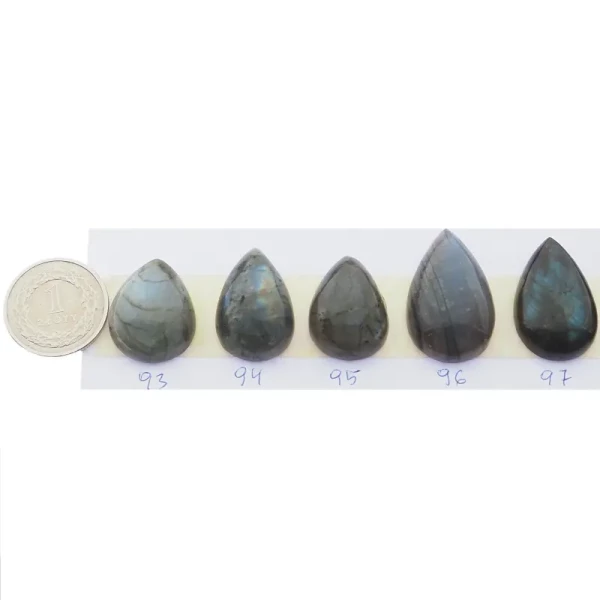 Labradoryt 23-36x14-22 mm łza (różne kamienie do wyboru)
