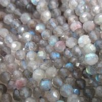 Labradoryt fasetowany kulka 3,5 mm (sznur)