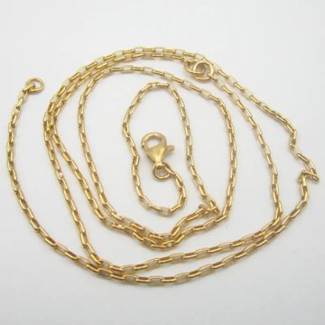 Łańcuszek 55cm (27,5cm+27,5cm)-  baza do naszyjników srebro złocone 