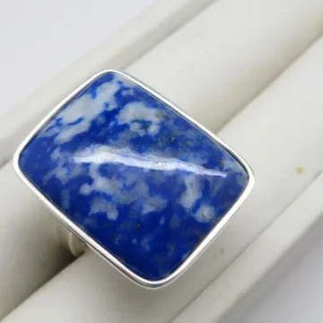 Lapis Lazuli Chile w srebrze - pierścionek