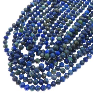 Lapis Lazuli fenix oponka fasetowana 4x3 mm (sznur)