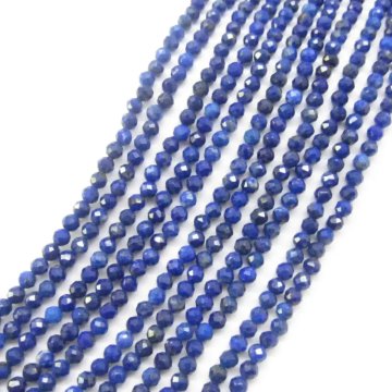 Lapis Lazuli kulka fasetowana 3 mm (sznurek)