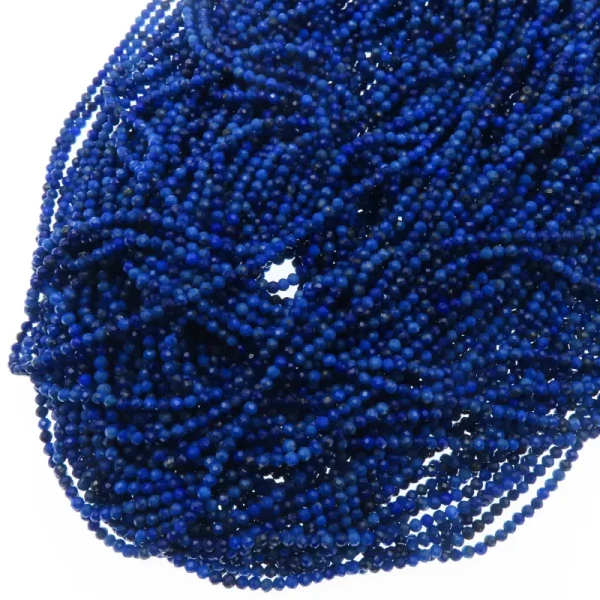 Lapis Lazuli kulka fasetowana 2 mm (sznur) wysoka jakość