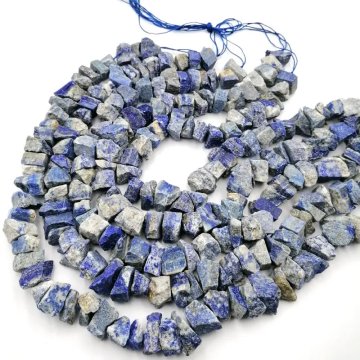 Lapis Lazuli surowy bryłki - nieregularne (sznur)