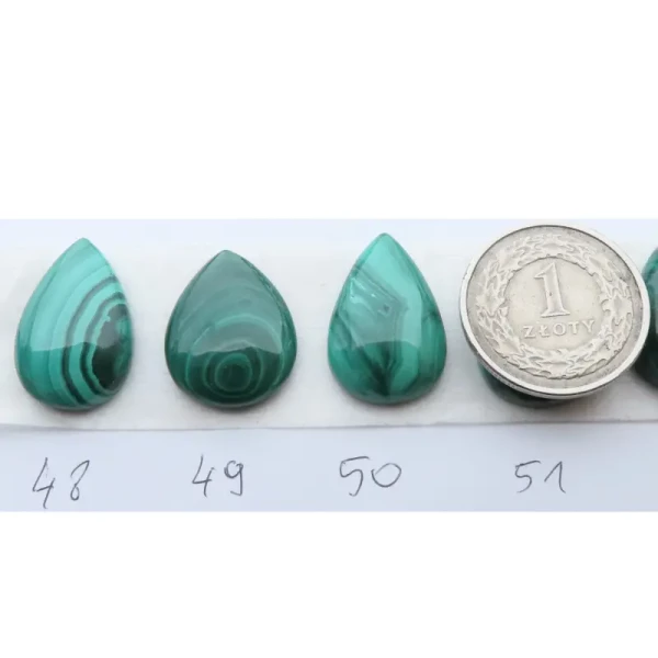 Malachit 21-23x14-16 mm łza (różne kamienie do wyboru)