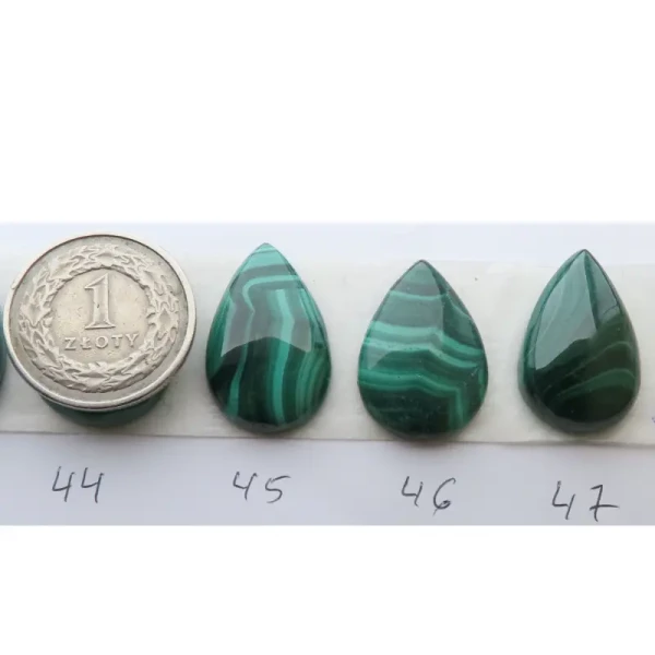 Malachit 24-25x16-18 mm łza (różne kamienie do wyboru)