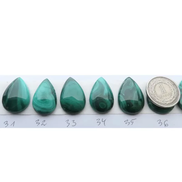 Malachit 24-27x15-18 mm łza (różne kamienie do wyboru)