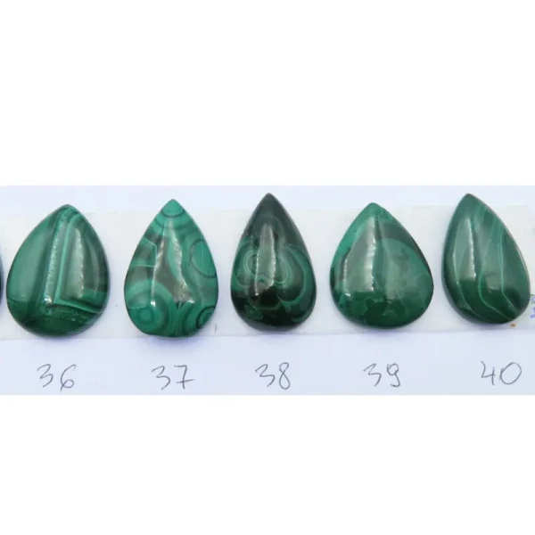 Malachit 24-27x15-18 mm łza (różne kamienie do wyboru)