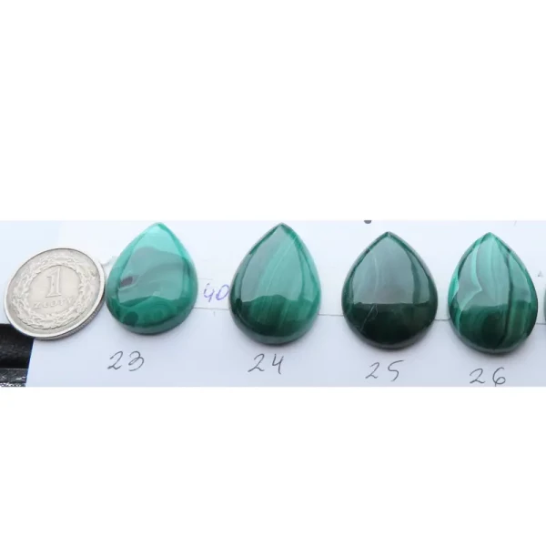 Malachit 28-32x19-22 mm łza (różne kamienie do wyboru)