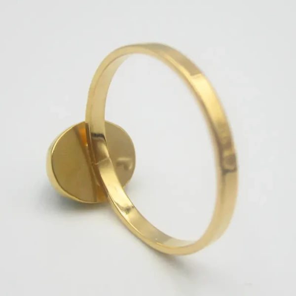 Malachit w srebrze złoconym - pierścionek (Rozmiar Jubilerski 16 lub17)