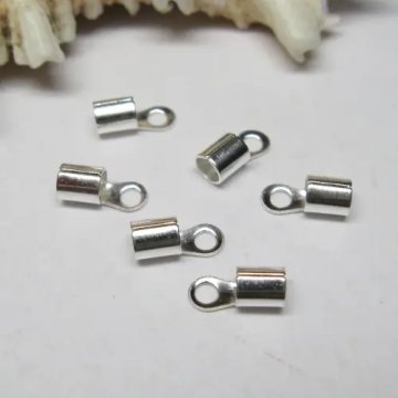 Metalowe - końcówki do linek rzemieni 3 mm (para)