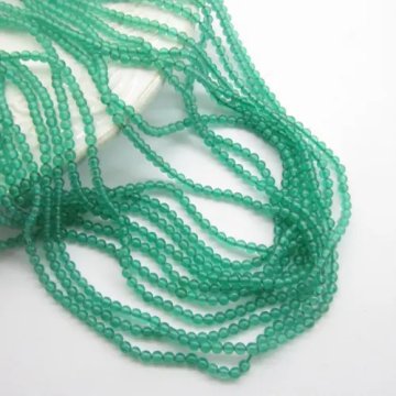 Onyks Zielony kulka 2mm (sznurek)