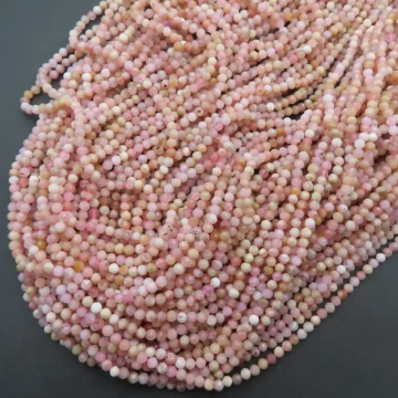 Opal Różowy - fasetowane kulki 2,5 mm (sznur)