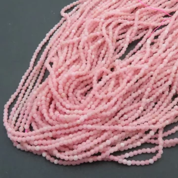 Opal Różowy fasetowany - kulki 2 mm (sznur)
