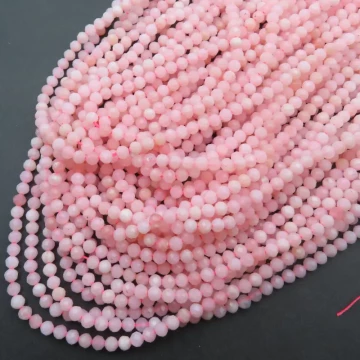 Opal Różowy fasetowany kulki 3,7 mm (sznur) wysoka jakość