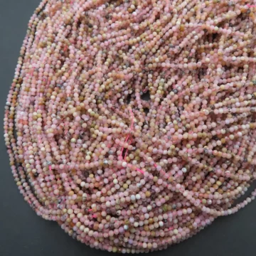 Opal Różowy fasetowany kulki 2mm (sznur)