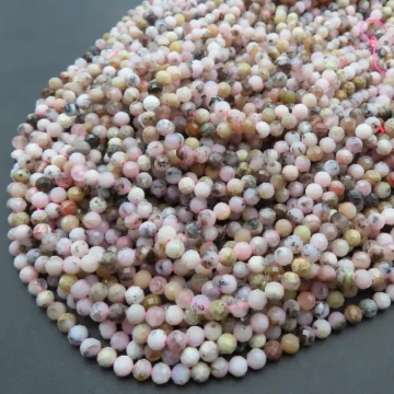 Opal Różowy Fasetowany kulki 4,5 mm (sznur)