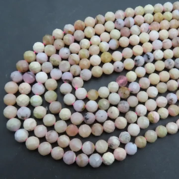 Opal Różowy Fasetowany kulki 6,5 mm (sznur)