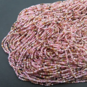 Opal Różowy fasetowany kulki 2mm (sznur)