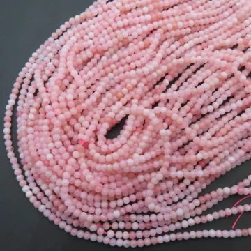 Opal Różowy kulki 3mm (sznur) wysoka jakość