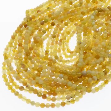 Opal Żółty fasetowany kulki 4 mm (sznur)