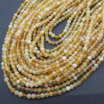 Opal Żółty kulki 3mm (sznur)