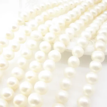Perły Naturalne Hodowane białe 9-10 mm (sznurek)