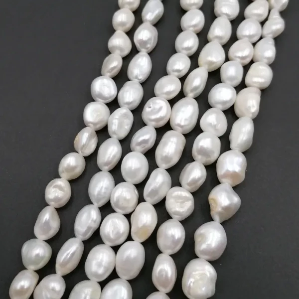 Perły Naturalne Hodowane białe 9-11 mm (sznur)