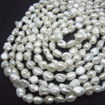 Perły Naturalne Hodowane białe 10-12 mm (sznur)