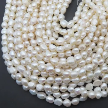Perły Naturalne Hodowane białe 9-10 mm (sznur)