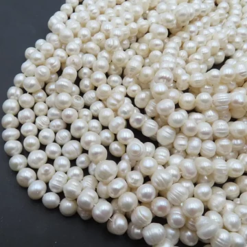 Perły naturalne hodowane białe 8-9 mm (sznur)