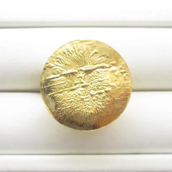 Pierścionek blaszka młotkowana - srebro złocone (Rozmiar Jubilerski 11) +/- 2 rozmiary regulacji