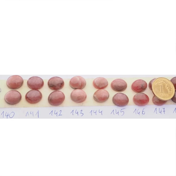 Rodochrozyt 10-11x8-9 mm owal (para) (różne pary do wyboru)