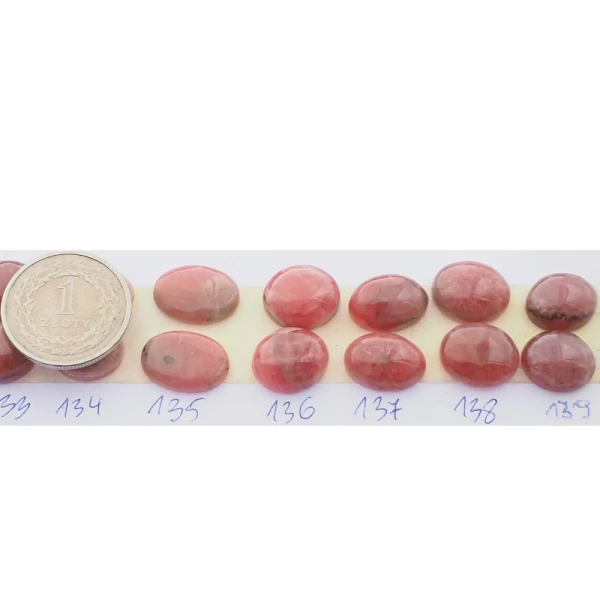 Rodochrozyt 12-16x10-11 mm owal (para) (różne pary do wyboru)
