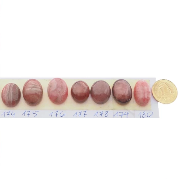 Rodochrozyt 13-17x10-13 mm owal (różne kamienie do wyboru)