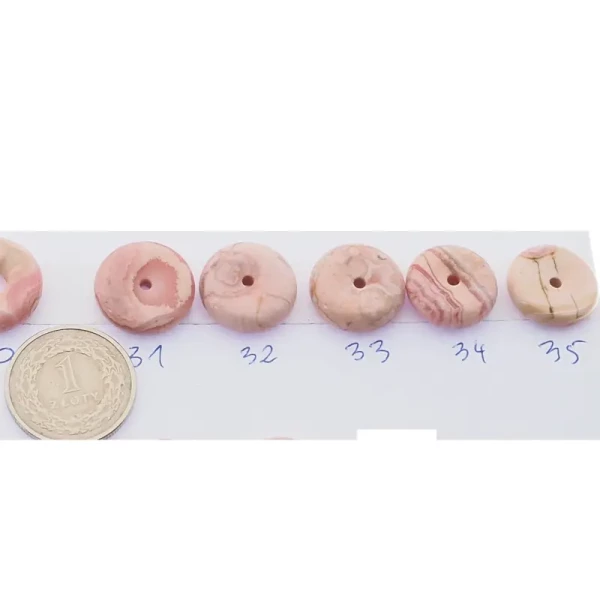 Rodochrozyt 16-18 mm donut (donat) (różne kamienie do wyboru)